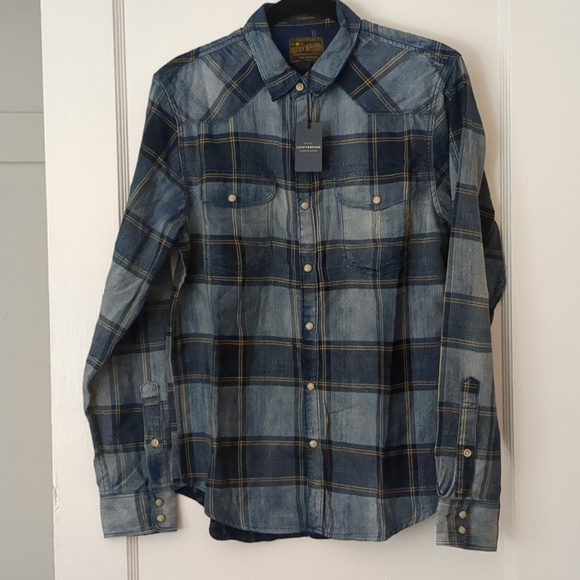 Lucky Brand True Indigo Classic Fit Pearl Snap Shirt - Picture 3 of 4